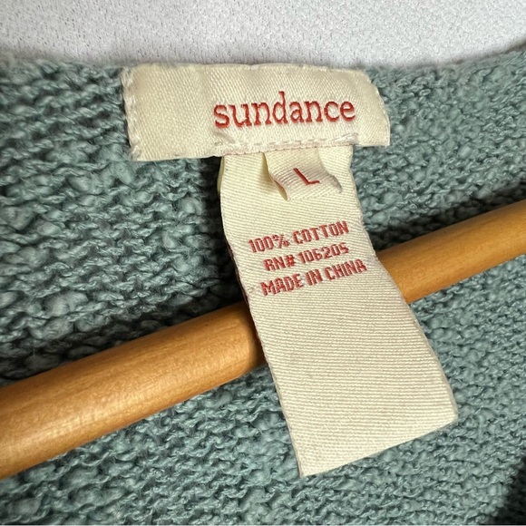 Sundance Blue Knit Long Sleeve Sweat Shirt Womens Top Size L - Picture 3 of 5